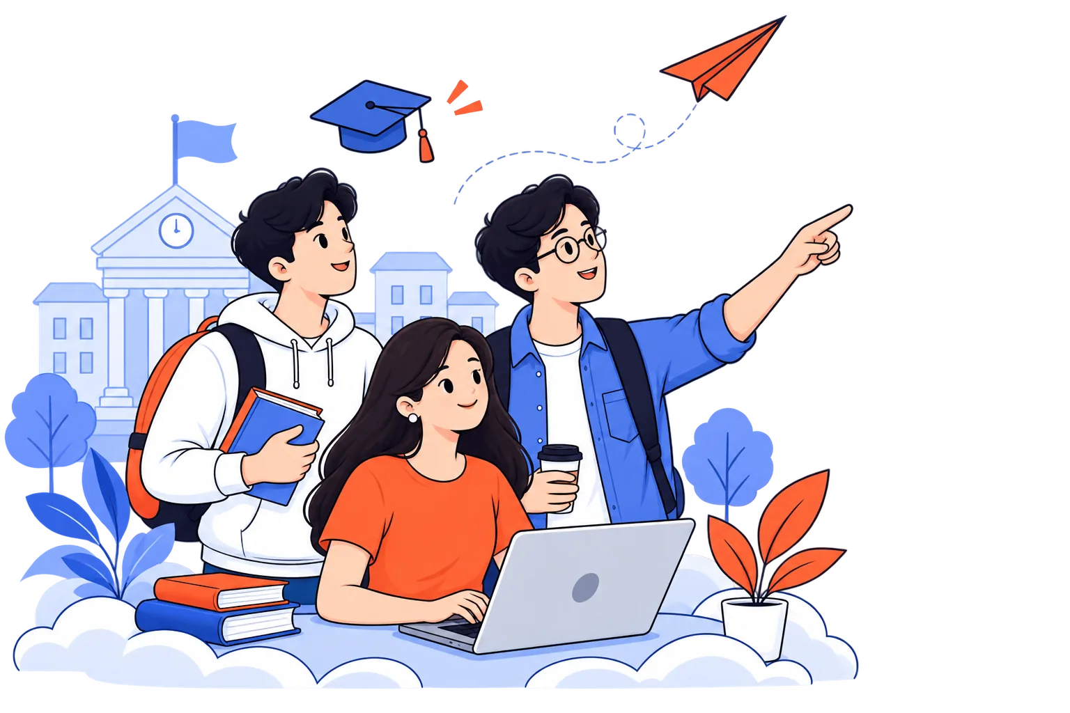 Students reviewing job opportunities on LaunchBae